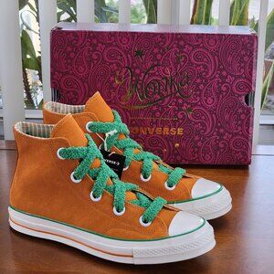 Converse X Wonka Chuck 70 Hi 'Oompa Loompa' Suede A08152C Orange Size 11.5 Men's